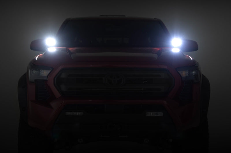 LED Light Kit | Ditch Mount | 2" Black Pair | White DRL | Toyota Tacoma (24-25)