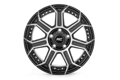 Rough Country 89 Series Wheel | One-Piece | Black Machined Gun Metal | 17x9 | 6x5.5 | -12mm