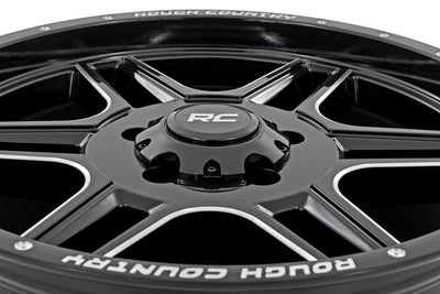 Rough Country 92 Series Wheel | Machined One-Piece | Gloss Black | 20x9 | 5x5.5 | +0mm
