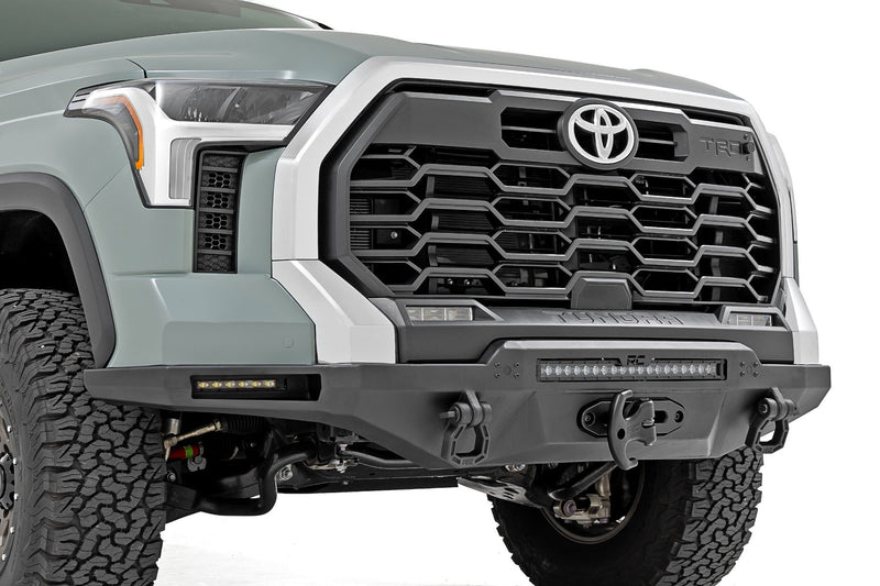 Rough Country Hybrid Front Bumper | 12000S | Blk LED w/ Amber DRL | Toyota Tundra (22-25)