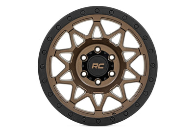 Rough Country 78 Series Wheel | Simulated Beadlock | Bronze/Black | 18x9 | 8x180 | 0mm