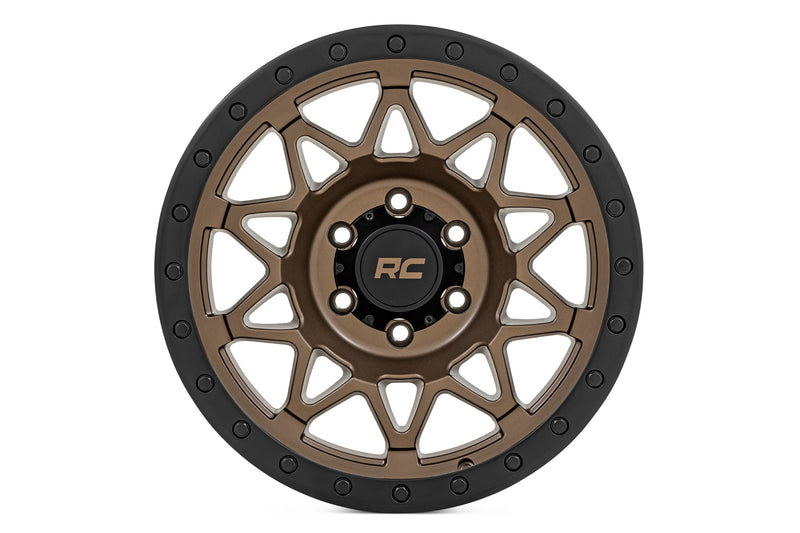 Rough Country 78 Series Wheel | Simulated Beadlock | Bronze/Black | 18x9 | 8x170 | 0mm