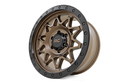 Rough Country 78 Series Wheel | Simulated Beadlock | Bronze/Black | 18x9 | 8x180 | 0mm