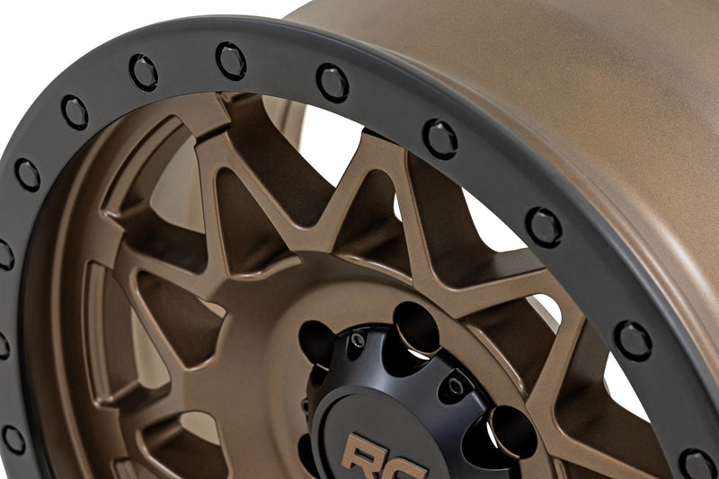 Rough Country 78 Series Wheel | Simulated Beadlock | Bronze/Black | 18x9 | 6x135 | 0mm