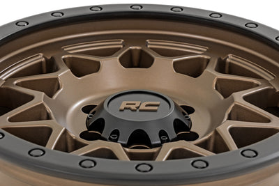 Rough Country 78 Series Wheel | Simulated Beadlock | Bronze/Black | 18x9 | 5x5 | 0mm