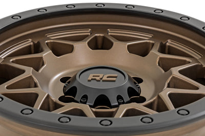 Rough Country 78 Series Wheel | Simulated Beadlock | Bronze/Black | 18x9 | 8x170 | -12mm
