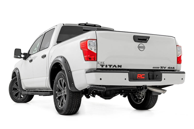 Rough Country Pocket Fender Flares | KH3 Super Black | Nissan Titan 2WD/4WD (2017-2024)