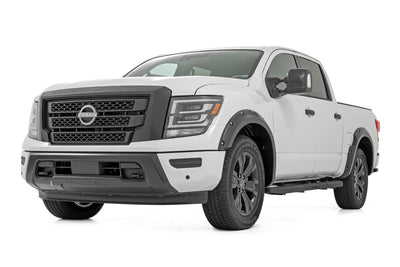 Rough Country Pocket Fender Flares | Crew | QAK Glacier White | W/O Emblem | Nissan Titan (17-24)