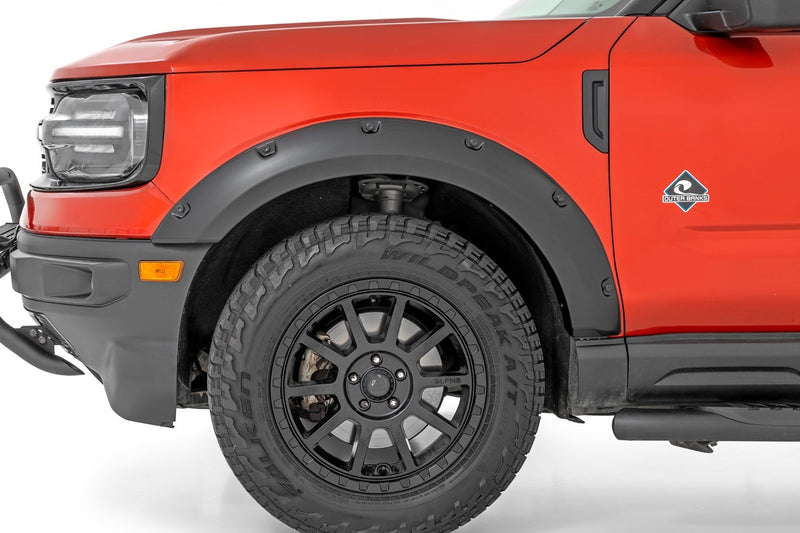 Rough Country Pocket Fender Flares | JS Iconic Silver | Ford Bronco Sport 4WD (2021-2025)