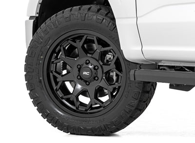 Rough Country 80 Series Wheel | One-Piece | Semi Gloss Black | 20x10 | 5x5 | -25mm