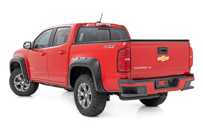 Rough Country Pocket Fender Flares | GBA Gloss Black | Chevy Colorado 2WD/4WD (2015-2022)
