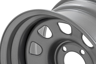 Rough Country Steel Wheel | Gray | 17x9 | 6x5.5 | 4.25 Bore | -12