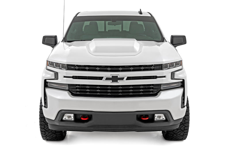 Hood Scoop | GAZ Summit White | Chevy Silverado 1500 2WD/4WD (2019-2026 & Classic)