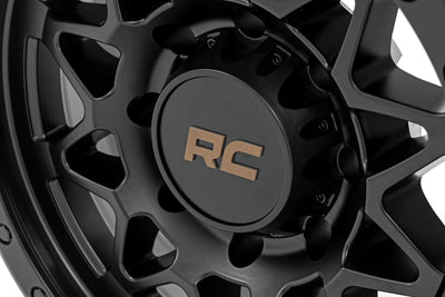 Rough Country 78 Series Wheel | Simulated Beadlock | Black | 18x9 | 8x180 | 0mm