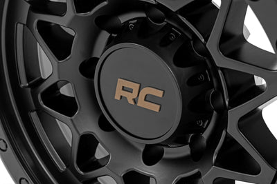 Rough Country 78 Series Wheel | Simulated Beadlock | Black | 18x9 | 8x170 | 0mm