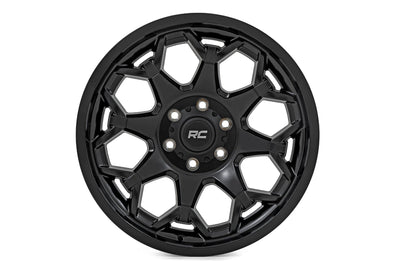Rough Country 80 Series Wheel | One-Piece | Semi Gloss Black | 20x9 | 8x165 | 0mm