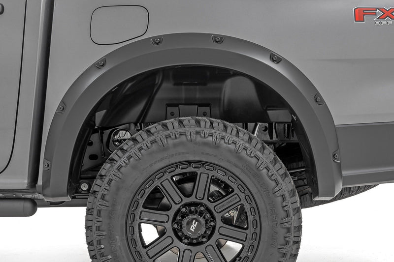 Rough Country Pocket Fender Flares | M7 Carbonized Gray | Ford Ranger 2WD/4WD (2024-2025)