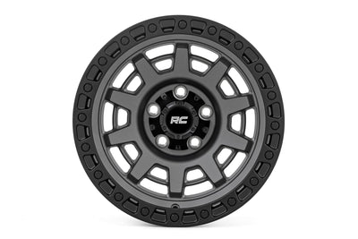 Rough Country 85 Series Wheel | One-Piece | Gunmetal Gray/Black | 15x8 | 5x5.5 | -19mm