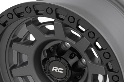 Rough Country 85 Series Wheel | One-Piece | Gunmetal Gray/Black | 15x8 | 5x5.5 | -19mm