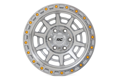 Rough Country 85 Series Wheel | Simulated Beadlock | Full Machine | 17x9 | 5x4.5 | -12mm