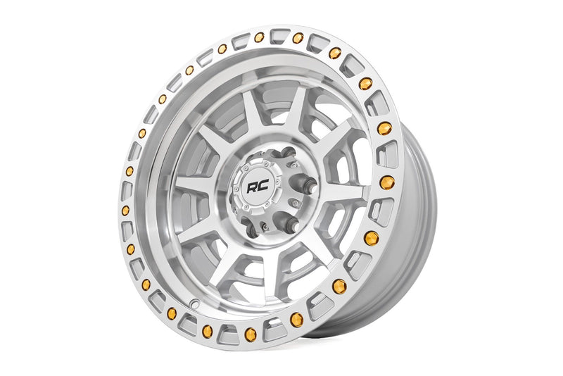 Rough Country 85 Series Wheel | Simulated Beadlock | Full Machine | 17x9 | 5x4.5 | -12mm