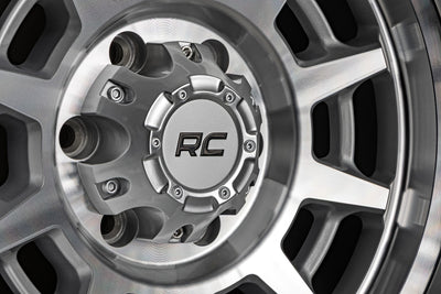 Rough Country 85 Series Wheel | Simulated Beadlock | Full Machine | 17x9 | 6x5.5 | -12mm