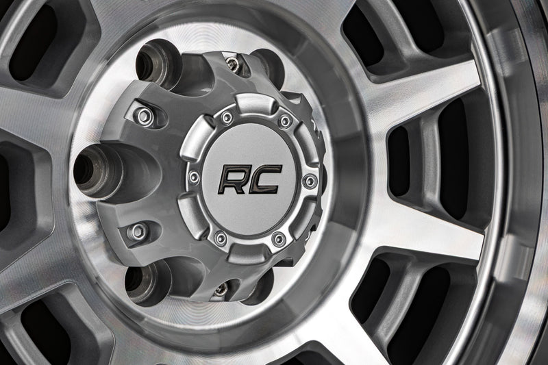 Rough Country 85 Series Wheel | Simulated Beadlock | Full Machine | 17x9 | 6x5.5 | -12mm