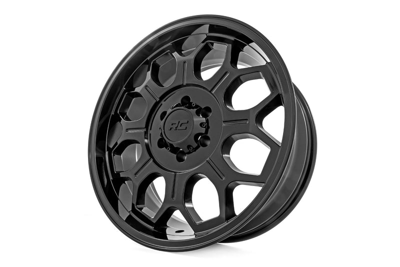 Rough Country 77 Series Wheel | One-Piece | Semi Gloss Black | 20x10 | 6x135 | -25mm