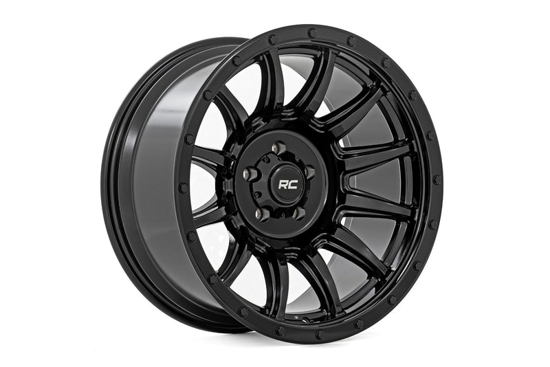 Rough Country 90 Series Wheel | One-Piece | Gloss Black | 20x10 | 6x5.5 | -19mm