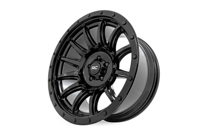 Rough Country 90 Series Wheel | One-Piece | Gloss Black | 18x9 | 6x5.5 | -12mm