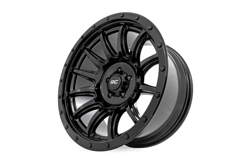 Rough Country 90 Series Wheel | One-Piece | Gloss Black | 18x9 | 6x5.5 | 0mm
