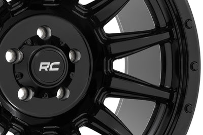 Rough Country 90 Series Wheel | One-Piece | Gloss Black | 20x10 | 8x170 | -19mm