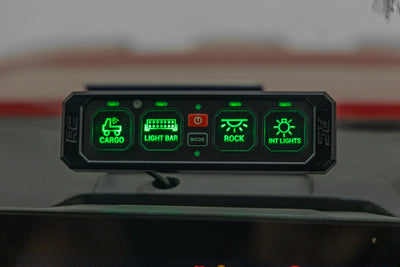 Rough Country 4 Gang Switch Panel | RGB Backlit Buttons | Multifunction Modes