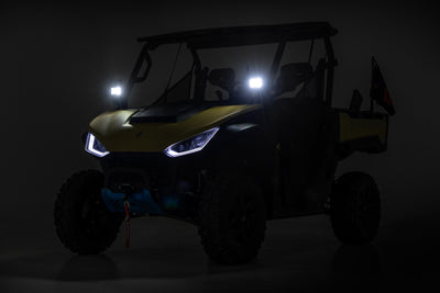 LED Light Kit | Front Mount | 3" Chrome Pair | Wide Angle | Segway 570 F