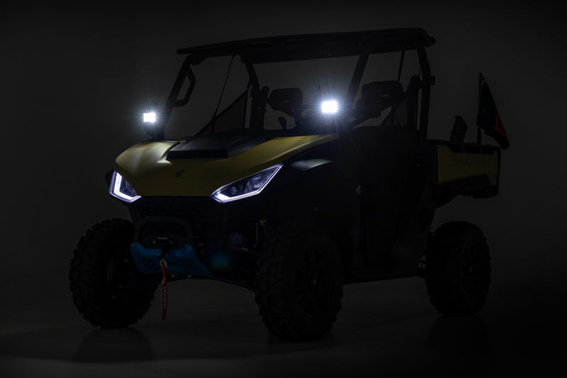 LED Light Kit | Front Mount | 3" Chrome Pair | Wide Angle | Segway 570 F