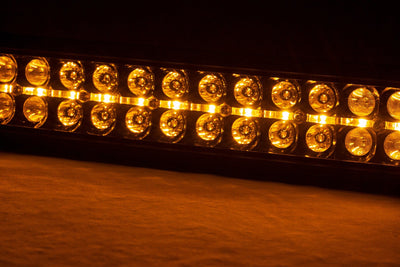 Rough Country 50 Inch Black Series LED Light Bar | Dual Row | Amber DRL