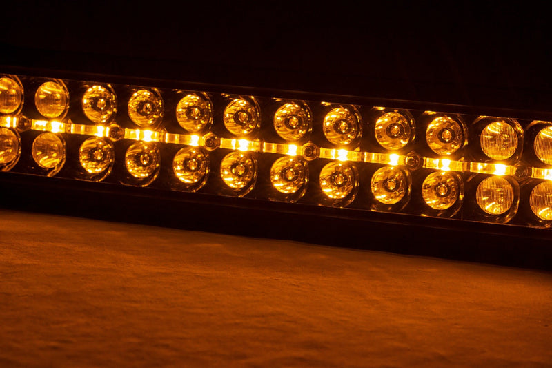 Rough Country 50 Inch Black Series LED Light Bar | Dual Row | Amber DRL