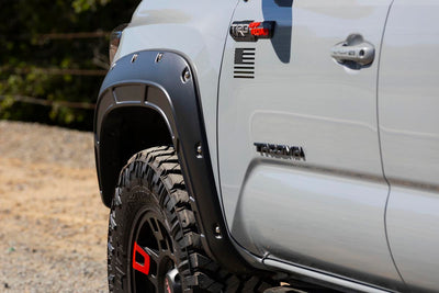Rough Country Fender Flares | Defender | 6X3 Lunar Rock | Toyota Tacoma 2WD/4WD (2016-2023)