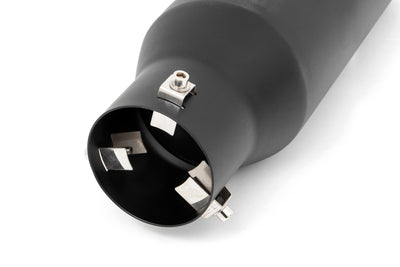 Exhaust Tip | Black | RC Logo | 2.5-3.125 Inch Pipe