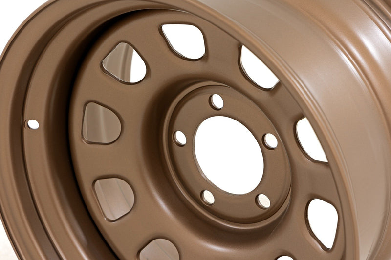 Rough Country Steel Wheel | Bronze | 15x10 | 5x4.5 | 3.30 Bore | -39