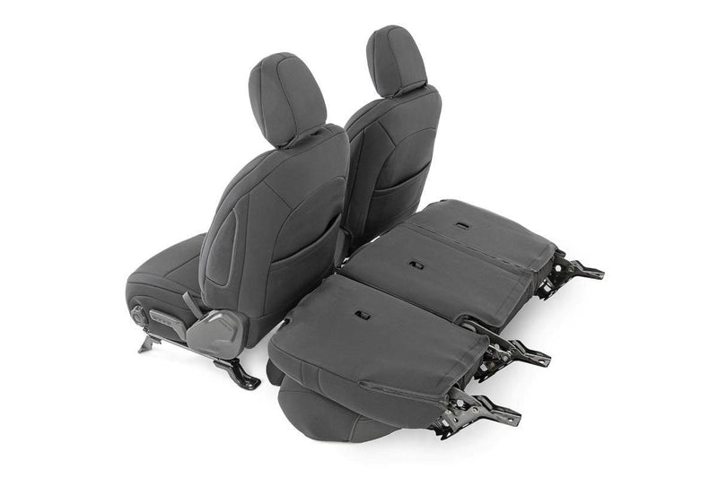 Seat Covers | Front and Rear w/ Armrest | Jeep Wrangler Unlimited 4WD (18-25)