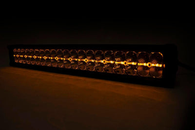 20 Inch Chrome Series LED Light Bar | Dual Row | Amber DRL