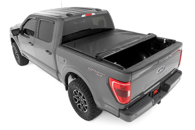 Soft Roll Up Bed Cover | 5'7" Bed | Ford F-150/F-150 Lightning/Raptor  (15-25)