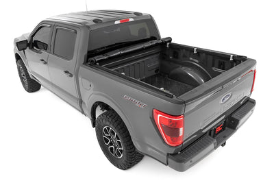 Soft Roll Up Bed Cover | 5'7" Bed | Ford F-150/F-150 Lightning/Raptor  (15-25)