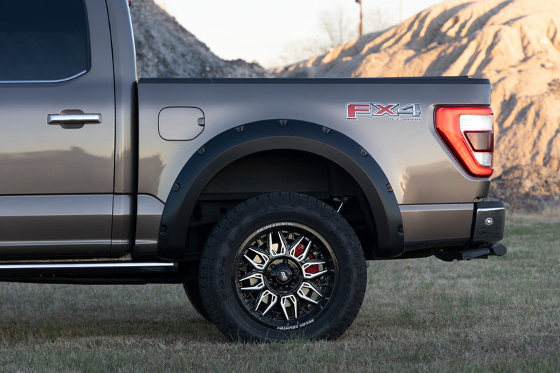 Rough Country Pocket Fender Flares | EA Hot Pepper Red | Ford F-150 2WD/4WD (2021-2025)