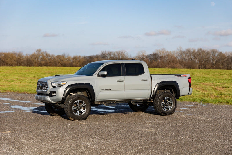 Rough Country Pocket Fender Flares | 8W7 Blue Crush | Toyota Tacoma 2WD/4WD (2016-2023)