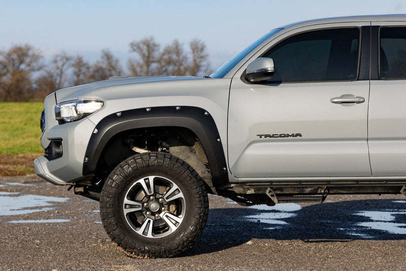 Rough Country Pocket Fender Flares | 8T6 Voodoo Blue | Toyota Tacoma 2WD/4WD (2016-2023)