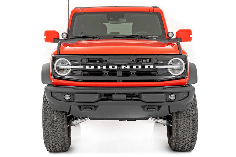LED Light Kit | Ditch Mount | 3.5" Black Round Pair | Amber DRL | Ford Bronco (21-25)