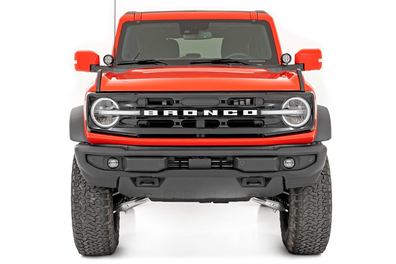 Rough Country Black Series Round LED Light Pair | 3.5 Inch | Amber DRL