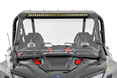 30" Single Row Light Mount | Front | Black Series | White DRL | Polaris RZR Turbo R